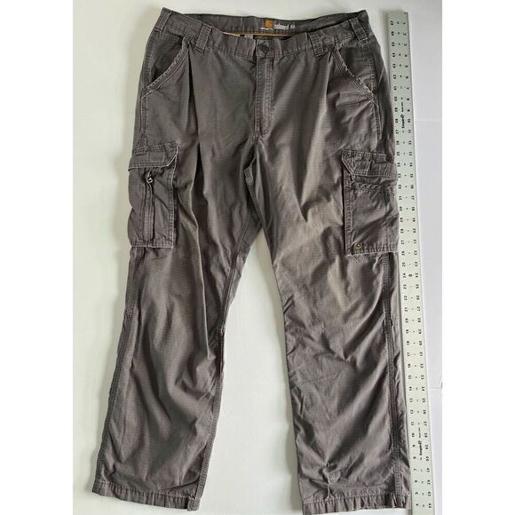 Carhartt Force Relaxed Fit Cargo Work Pant, 10 Pockets, Grey Men's Size 40 x 34 - Picture 10 of 13